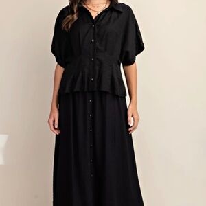 Black Top and Skirt  set